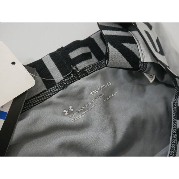 Under Armour YOUTH HeatGear Armour Shorts Steel/Black XL - Picture 7 of 8